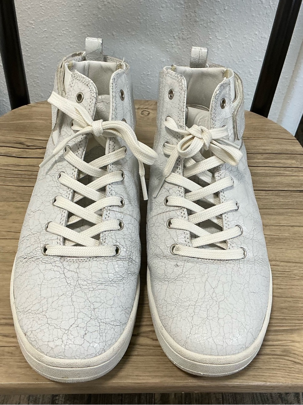 Gourmet Nove 2 SP Cracked Leather High-Top Sneakers 9.5 Men Streetwear